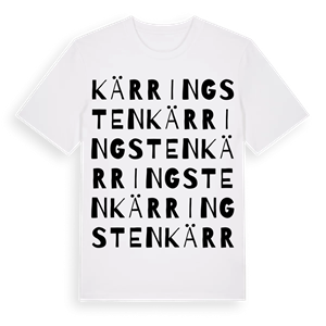 Kärringsten ordlek t-shirt – ekologisk bomull t-shirt från Pinshirt