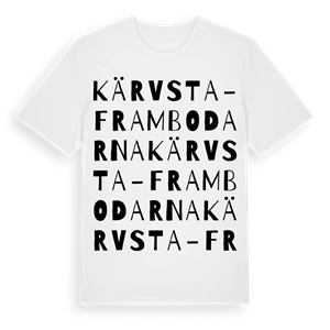 Kärvsta-Frambodarna ordlek t-shirt – ekologisk bomull t-shirt från Pinshirt