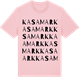 Pink Cotton t-shirt med Kasamark ordlek t-shirt