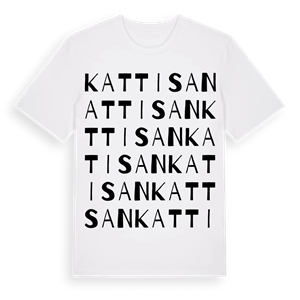 Kattisan ordlek t-shirt – ekologisk bomull t-shirt från Pinshirt