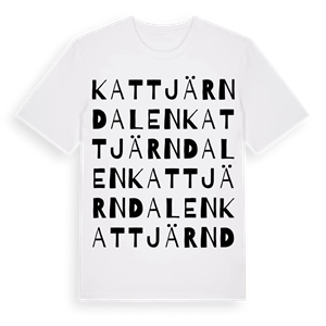 Kattjärndalen ordlek t-shirt – ekologisk bomull t-shirt från Pinshirt