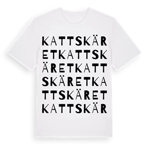 Kattskäret ordlek t-shirt – ekologisk bomull t-shirt från Pinshirt