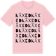 Pink Cotton t-shirt med Käxed ordlek t-shirt