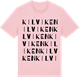 Pink Cotton t-shirt med Kilviken ordlek t-shirt