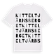 White t-shirt med Kitteltjärnsberget ordlek t-shirt
