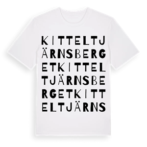 Kitteltjärnsberget ordlek t-shirt – ekologisk bomull t-shirt från Pinshirt