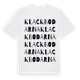 White t-shirt med Klackbodarna ordlek t-shirt