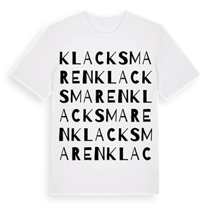 Klacksmaren ordlek t-shirt – ekologisk bomull t-shirt från Pinshirt