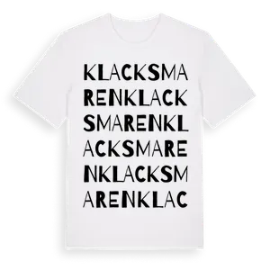 Klacksmaren ordlek t-shirt – ekologisk bomull t-shirt från Pinshirt