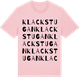 Pink Cotton t-shirt med Klackstugan ordlek t-shirt
