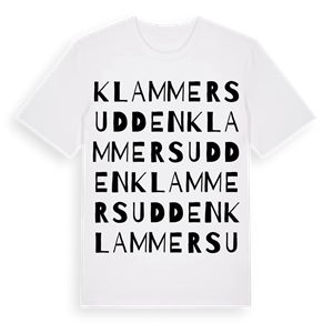 Klammersudden ordlek t-shirt – ekologisk bomull t-shirt från Pinshirt