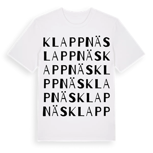 Klappnäs ordlek t-shirt – ekologisk bomull t-shirt från Pinshirt