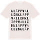 Vintage White t-shirt med Kläppvallen ordlek t-shirt