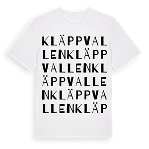 Kläppvallen ordlek t-shirt – ekologisk bomull t-shirt från Pinshirt