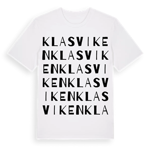 Klasviken ordlek t-shirt – ekologisk bomull t-shirt från Pinshirt
