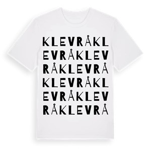 Klevrå ordlek t-shirt – ekologisk bomull t-shirt från Pinshirt