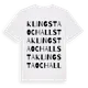 White t-shirt med Klingsta Och Allsta ordlek t-shirt