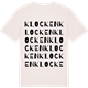 Vintage White t-shirt med Klocken ordlek t-shirt