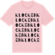 Pink Cotton t-shirt med Klocken ordlek t-shirt