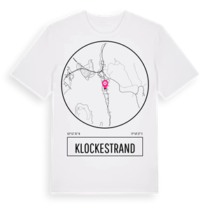 Klockestrand t-shirt – ekologisk bomull t-shirt från Pinshirt