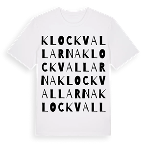 Klockvallarna ordlek t-shirt – ekologisk bomull t-shirt från Pinshirt