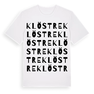 Klöstre ordlek t-shirt – ekologisk bomull t-shirt från Pinshirt