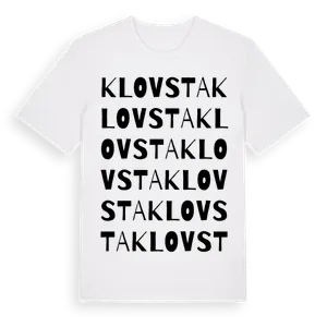 Klovsta ordlek t-shirt – ekologisk bomull t-shirt från Pinshirt
