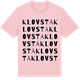 Pink Cotton t-shirt med Klovsta ordlek t-shirt