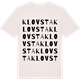 Vintage White t-shirt med Klovsta ordlek t-shirt