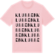 Pink Cotton t-shirt med Klubben ordlek t-shirt