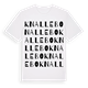 White t-shirt med Knallebo ordlek t-shirt