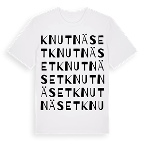 Knutnäset ordlek t-shirt – ekologisk bomull t-shirt från Pinshirt