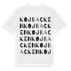 White t-shirt med Kojbacken ordlek t-shirt