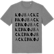 Mid Heather Gray t-shirt med Kojbacken ordlek t-shirt