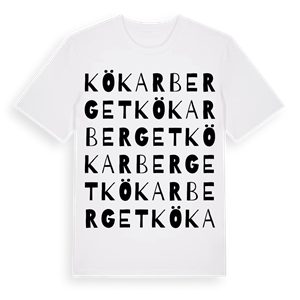 Kökarberget ordlek t-shirt – ekologisk bomull t-shirt från Pinshirt