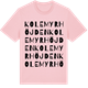 Pink Cotton t-shirt med Kolemyrhöjden ordlek t-shirt