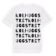 White t-shirt med Kolhuggstret ordlek t-shirt
