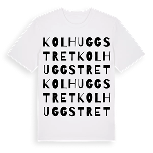 Kolhuggstret ordlek t-shirt – ekologisk bomull t-shirt från Pinshirt