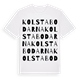 White t-shirt med Kolstabodarna ordlek t-shirt