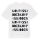 White t-shirt med Kompassudden ordlek t-shirt