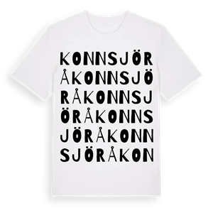 Konnsjörå ordlek t-shirt – ekologisk bomull t-shirt från Pinshirt