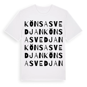 Könsasvedjan ordlek t-shirt – ekologisk bomull t-shirt från Pinshirt