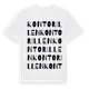 White t-shirt med Kontorillen ordlek t-shirt