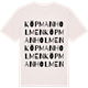 Vintage White t-shirt med Köpmanholmen ordlek t-shirt