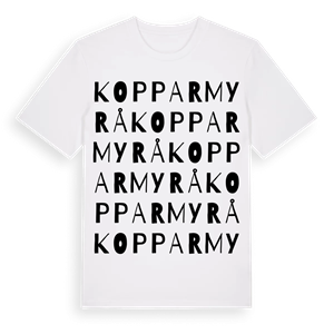 Kopparmyrå ordlek t-shirt – ekologisk bomull t-shirt från Pinshirt