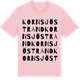 Pink Cotton t-shirt med Kornsjöstrand ordlek t-shirt
