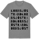 Mid Heather Gray t-shirt med Kornsjöstrand ordlek t-shirt