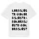 White t-shirt med Kornsjöstrand ordlek t-shirt
