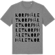 Mid Heather Gray t-shirt med Korphålet ordlek t-shirt