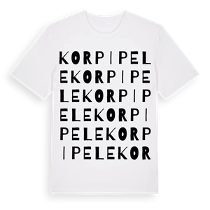 Korpipele ordlek t-shirt – ekologisk bomull t-shirt från Pinshirt